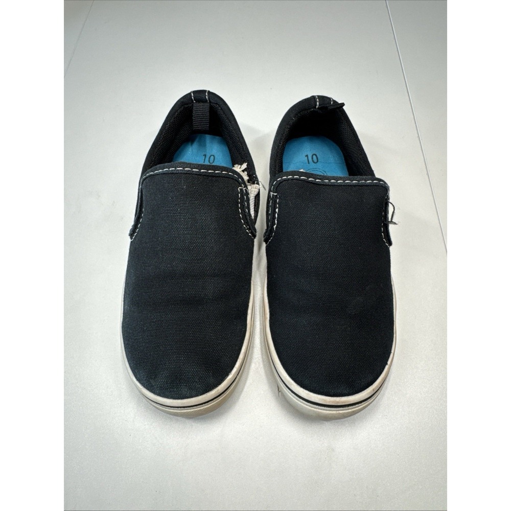 Wonder Nation Boys Size 10 Toddler Black Slide On Shoes
